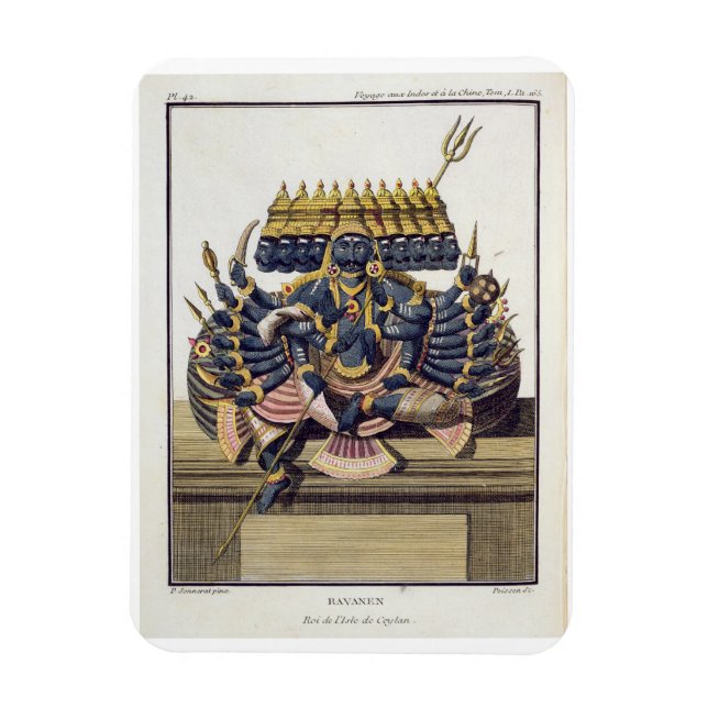 Magnet Flexible Ravana, roi démon de Ceylan, de Voyage aux Ind (Vertical)