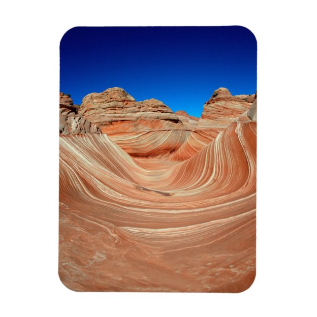 Magnet Flexible Rayures rouges, beige et jaunes dans le vent et (Vertical)
