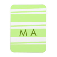 Rayures vert néon motif grec lettre monogramme 