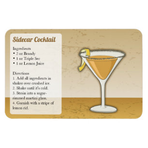 Magnet Flexible Recette de cocktail Sidecar