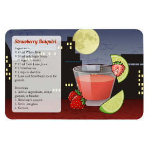 Magnet Flexible Recette de fraise Daiquiri