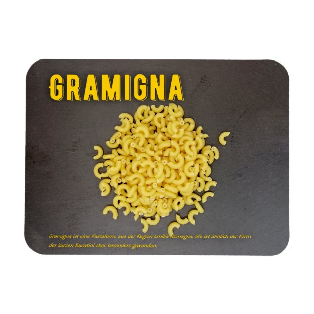 Magnet Flexible Recette du restaurant italien de Gramigna (Horizontal)