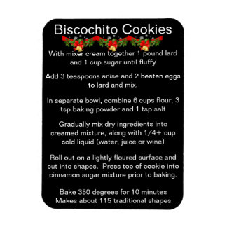 Magnet Flexible Recette officielle du cookie Biscochito du Nouveau
