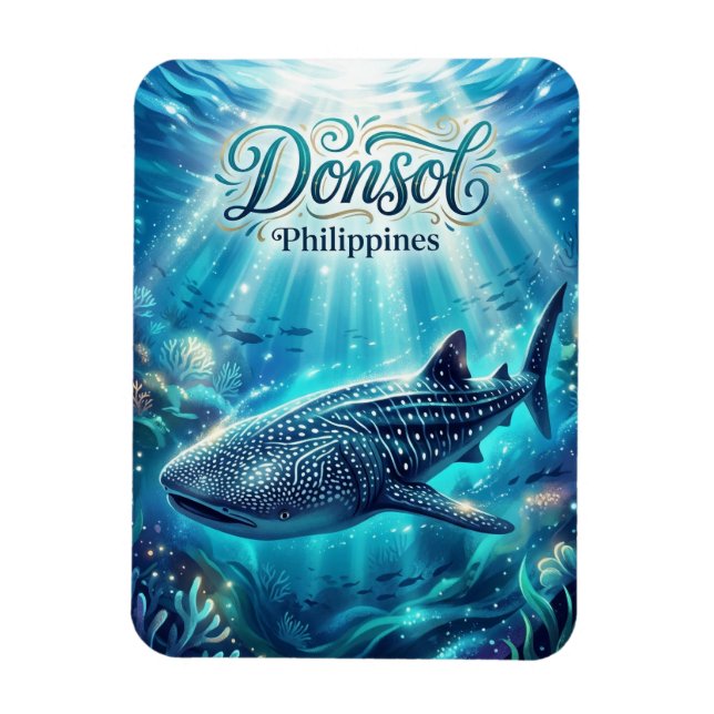 Magnet Flexible Recherche sur les requins-baleines de Donsol Phili (Vertical)