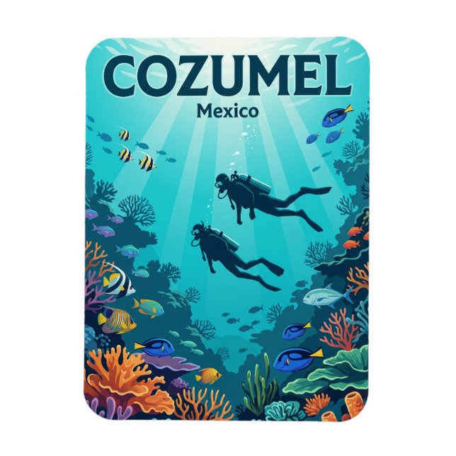 Magnet Flexible Récif Palancar, Cozumel Mexique (Vertical)