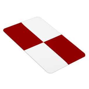 Magnet Flexible Rectangles rouge et blanc