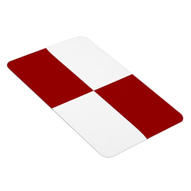 Magnet Flexible Rectangles rouge et blanc (Côté Droit)