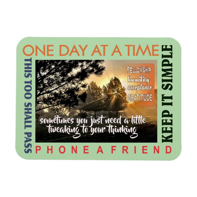 Magnet Flexible Récupération en 12 étapes Aimant de réglage 25 (Horizontal)