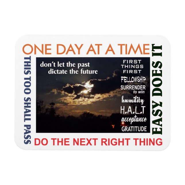 Magnet Flexible Récupération en 12 étapes de l'aimant passé 25 (Horizontal)