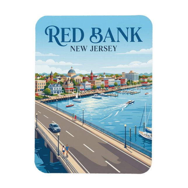 Magnet Flexible Red Bank New Jersey (Vertical)