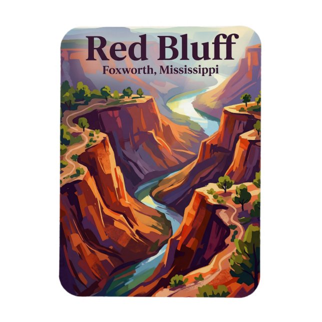 Magnet Flexible Red Bluff Mississippi (Vertical)