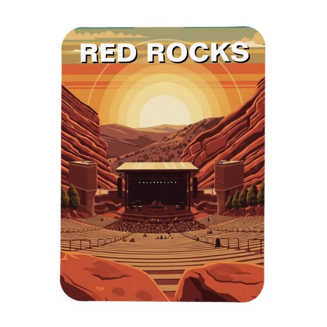 Magnet Flexible Red Rocks Amphitheater Colorado (Vertical)