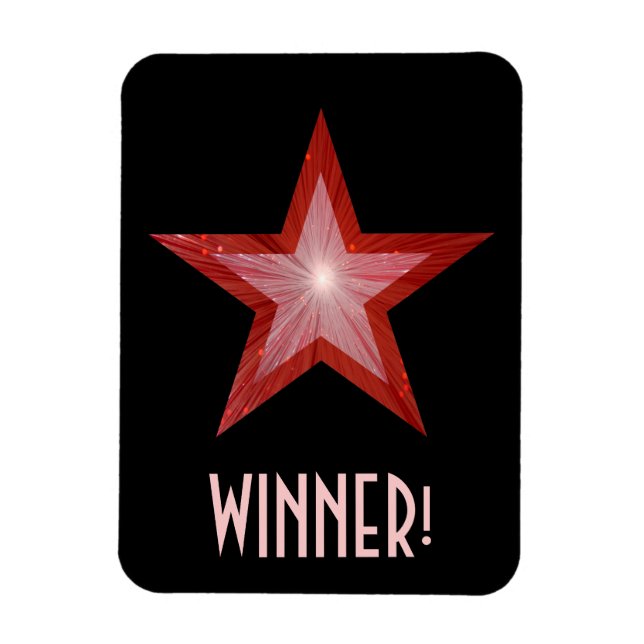 Magnet Flexible Red Star 'Winner' aimant flexible noir (Vertical)