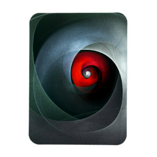 Magnet Flexible Red Swirl Artistique moderne Art Abstrait Motif #1