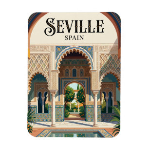 Magnet Flexible Réel Alcázar de Séville Espagne