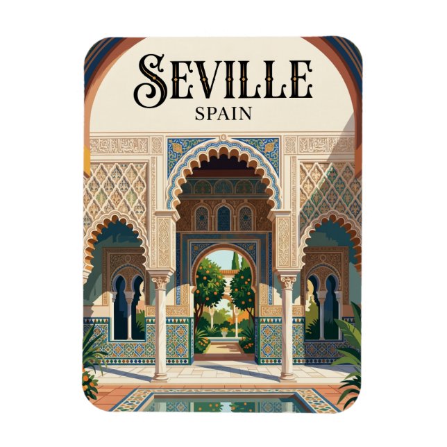 Magnet Flexible Réel Alcázar de Séville Espagne (Vertical)