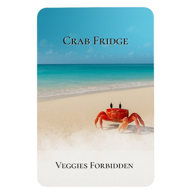Magnet Flexible Réfrigérateur de crabe - Aimant interdit aux Légum (Vertical)