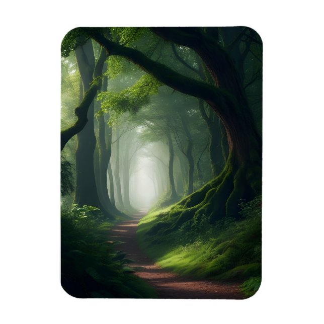 Magnet Flexible Réfrigérateur Enchanted Forest Woods Walking Path (Vertical)