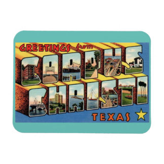 Magnet Flexible Réfrigérateur Vintage voyage Corpus Christi Texas