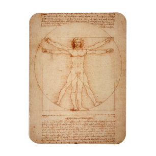 Magnet Flexible Réfrigérateur Vitruvian Man par Leonardo da Vinci