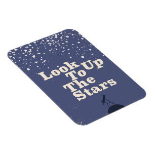Magnet Flexible Regardez les étoiles affiche vintage
