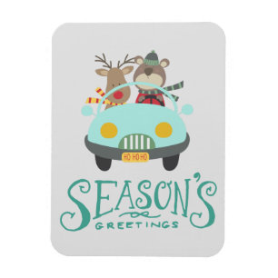 Magnet Flexible Reindee moderne & Vacances ours