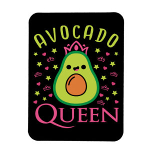 Magnet Flexible Reine de l'avocat mignonne avec cœur Fille Keto Cu