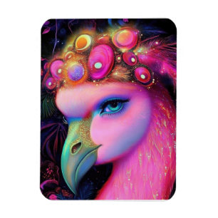 Magnet Flexible Reine du Flamant rose cosmique