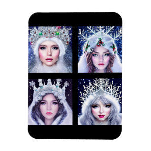 Magnet Flexible Reines de neige Merveilleux monde hivernal