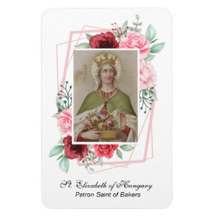 Magnet Flexible Religieux Sainte-Elisabeth de Hongrie Patron Baker