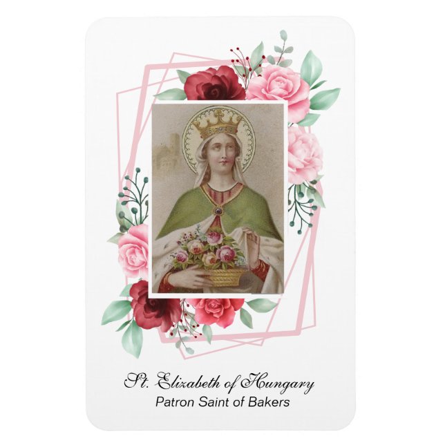 Magnet Flexible Religieux Sainte-Elisabeth de Hongrie Patron Baker (Vertical)