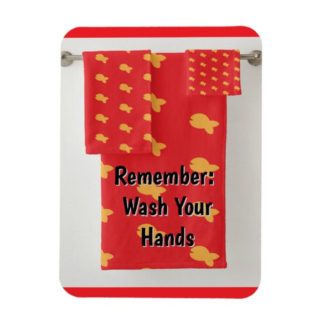 Magnet Flexible Remember: Wash Your Hands Refrigerator  (Vertical)