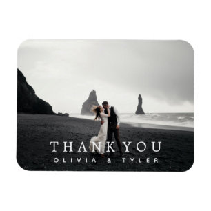 Magnet Flexible Remerciement de mariage moderne et simple