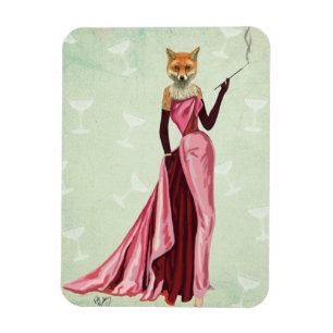 Magnet Flexible Renard glamour en rose 2