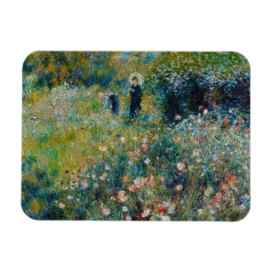 Magnet Flexible Renoir - Femme avec un parasol dans un jardin