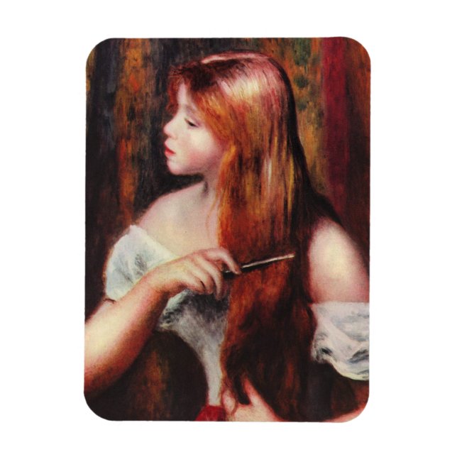 Magnet Flexible Renoir Young Girl Comportant Son Aimant À Cheveux (Vertical)
