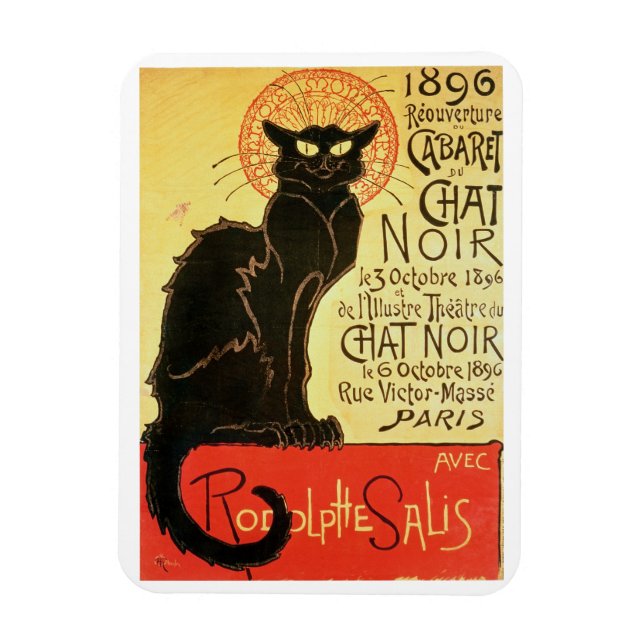 Magnet Flexible Réouverture du cabaret Conversation Noir, 1896 (co (Vertical)