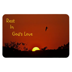 Magnet Flexible Reposez dans le coucher de soleil de l'amour de Di