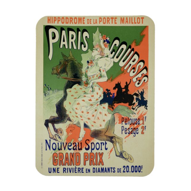 Magnet Flexible Reproduction d'une affiche publicitaire "Paris Cou (Vertical)