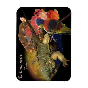 Magnet Flexible Reptiles et oiseaux du zoo d'Indianapolis