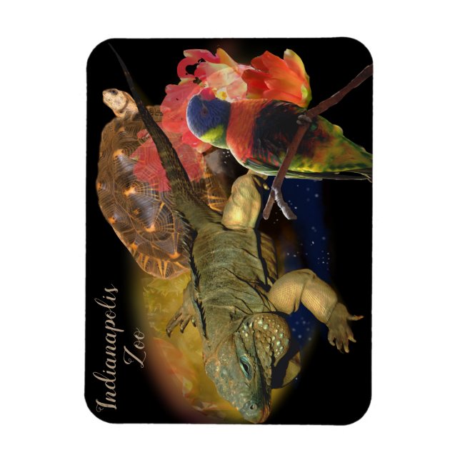 Magnet Flexible Reptiles et oiseaux du zoo d'Indianapolis (Vertical)