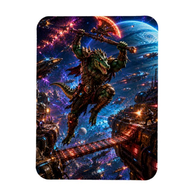 Magnet Flexible Reptilian Space Pirate — Savage Boarding Attack (Vertical)