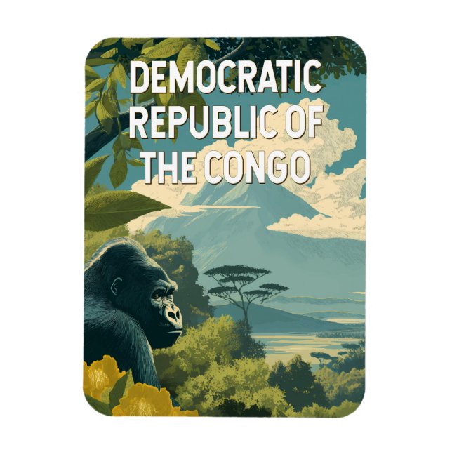 Magnet Flexible République démocratique du Congo Illustration (Vertical)