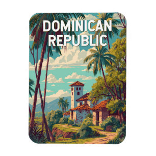 Magnet Flexible République dominicain Illustration Art de voyage V