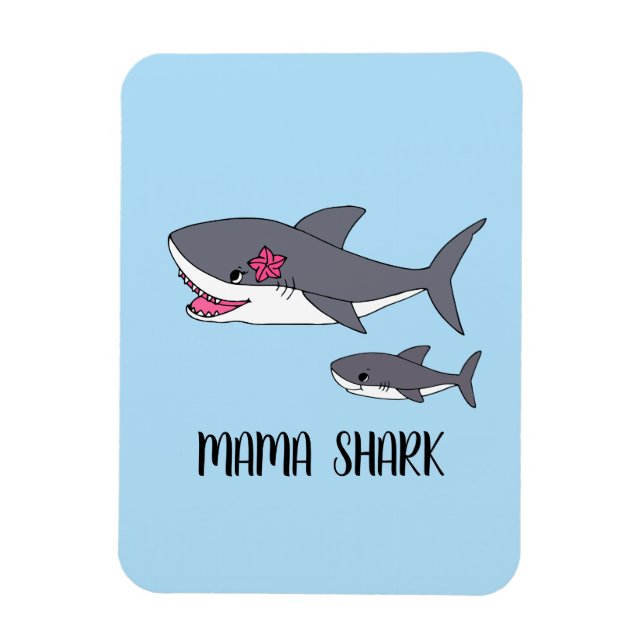 Magnet Flexible Requin mama et bébé (Vertical)