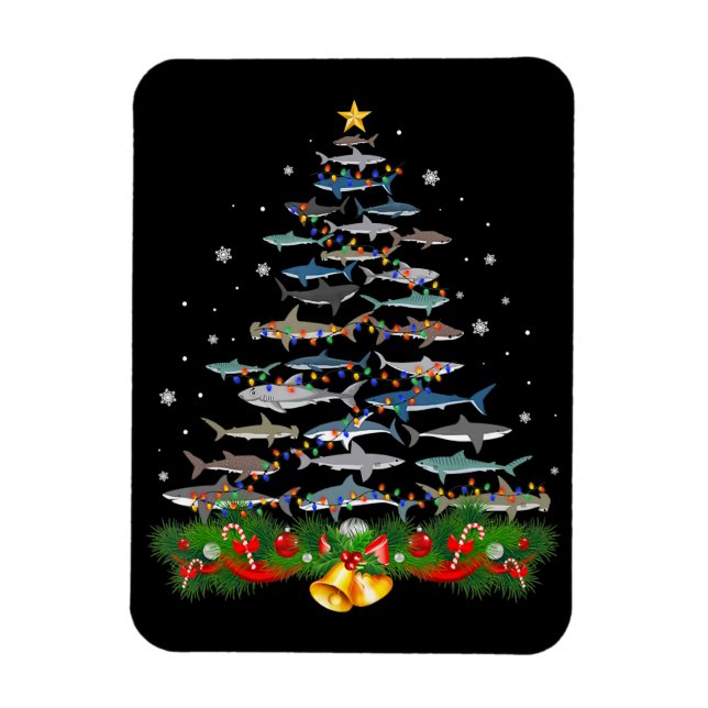 Magnet Flexible Requin Noël Arbre de requin Amateurs de cadeaux (Vertical)