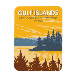 Magnet Flexible Réserve de parc national des Îles-Gulf Canada Vint