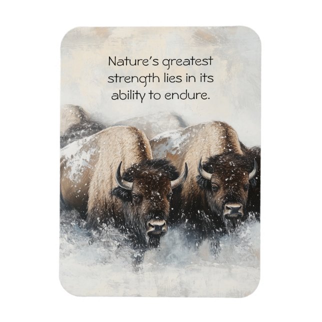 Magnet Flexible Résilience du buffle : Aimant d'orage de neige (Vertical)