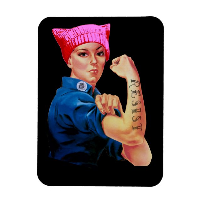 Magnet Flexible Résister à Trump avec Rosie le Riveter (Vertical)
