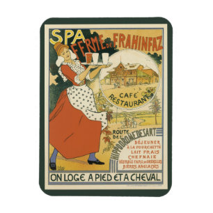 Magnet Flexible Restaurant Bar à Bière et Café Art Nouveau Vintage